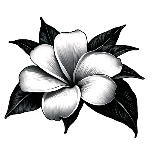 Fine Line Plumeria Flower