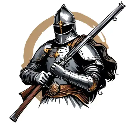 Knight Holding Musket