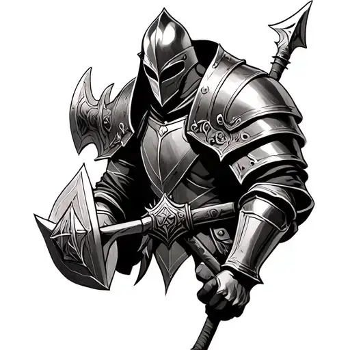 Knight Holding Warhammer