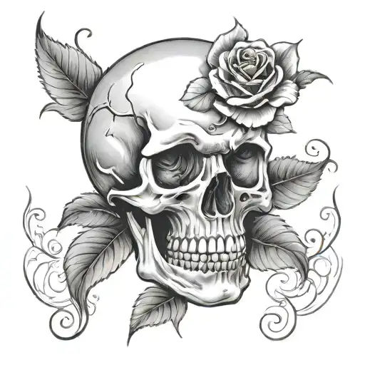 Skull And Rosea