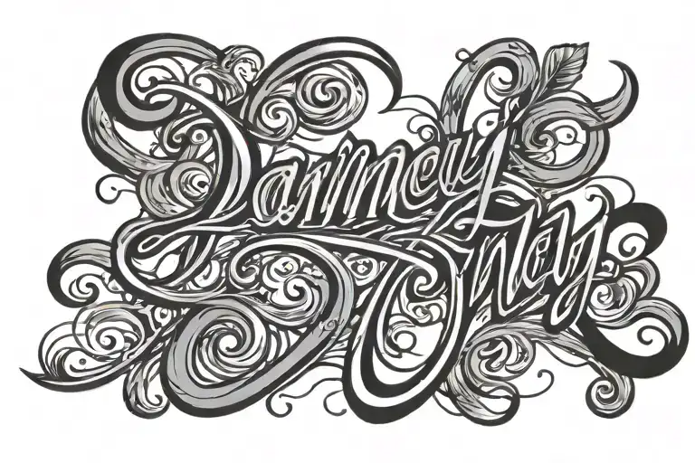 Danny In Cursive Font