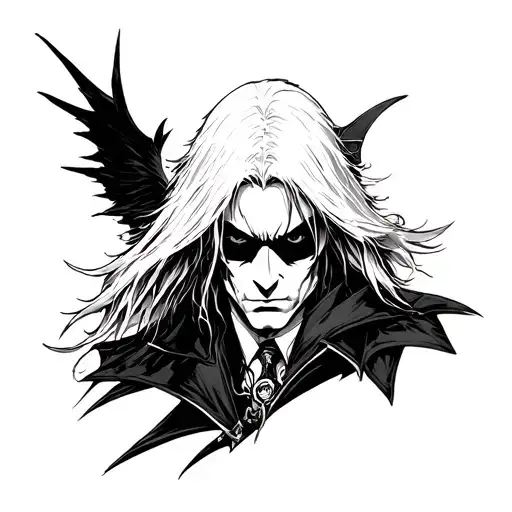 Alucard Hellsing Tattoo On The Forearm