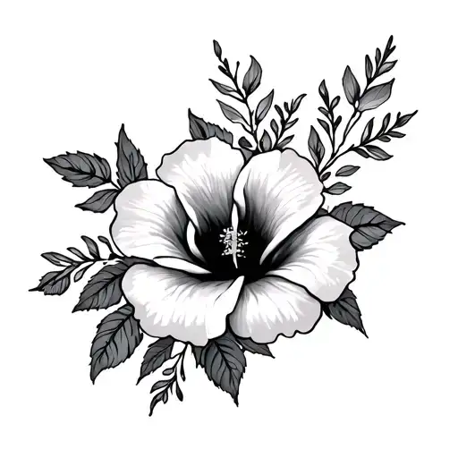 Roses Mayflowers Hibiscus Down Arm