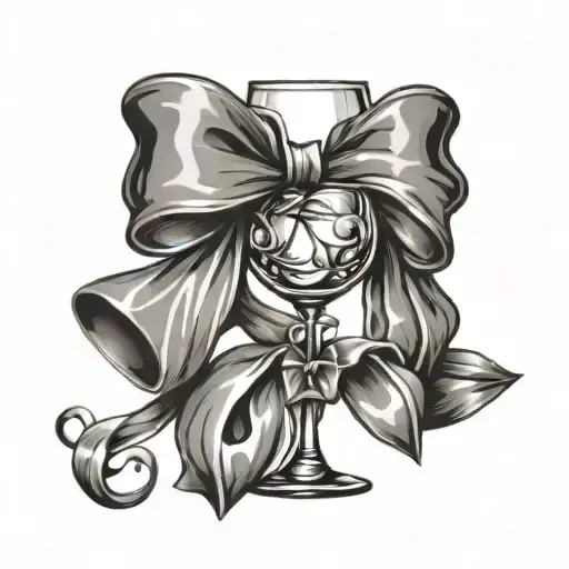 Wine Glass And Bow