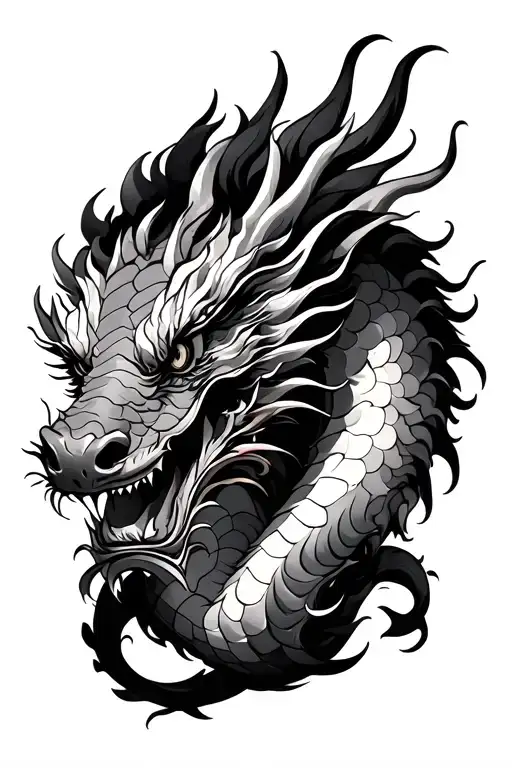Asian Dragon Half Sleeve