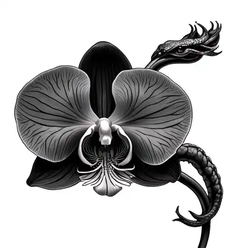 Orchid With Hydra