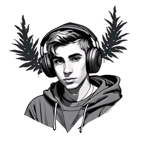 Suasage Wearing Jumper And Headphones