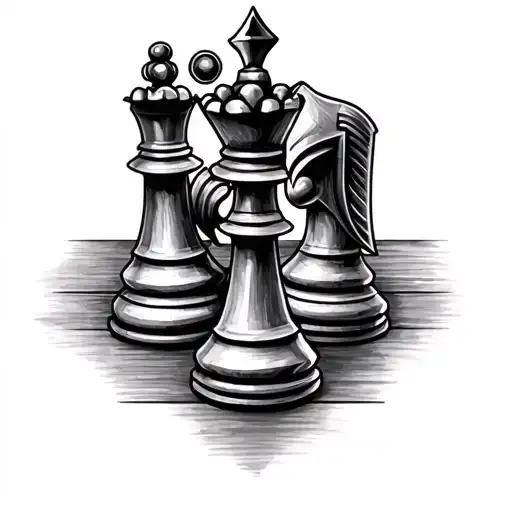 Knight And Queen Chess Piece