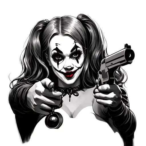 Clown Girl Harley Quinn Gun