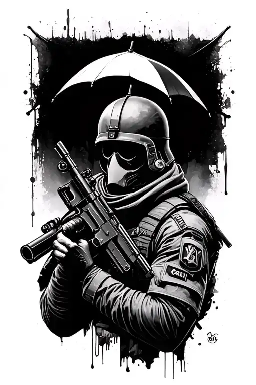 Umbrella Corp Machine Gunner