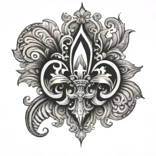 Real Fleur De Lys Mandala Design Incorporating