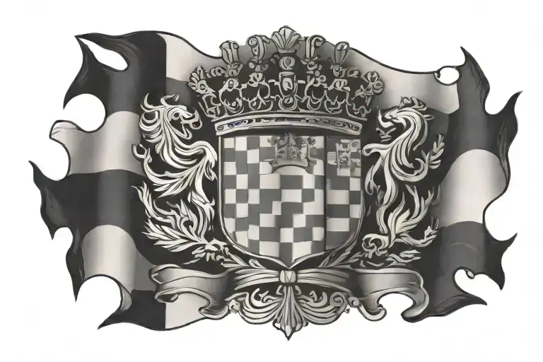 Blend Of Croatia And Canada Flag Intertwined