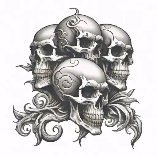 Skulls Leaning And Forming