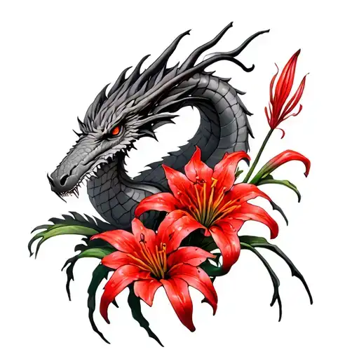 Earth Dragon And Red Spider Lillies