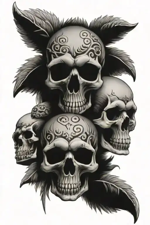 Nordic Skulls With Words Guggy And Fuzzy