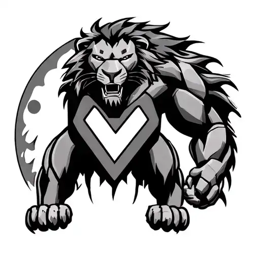 Lion Ripping The Skin Revealing The M Dot Ironman Logo