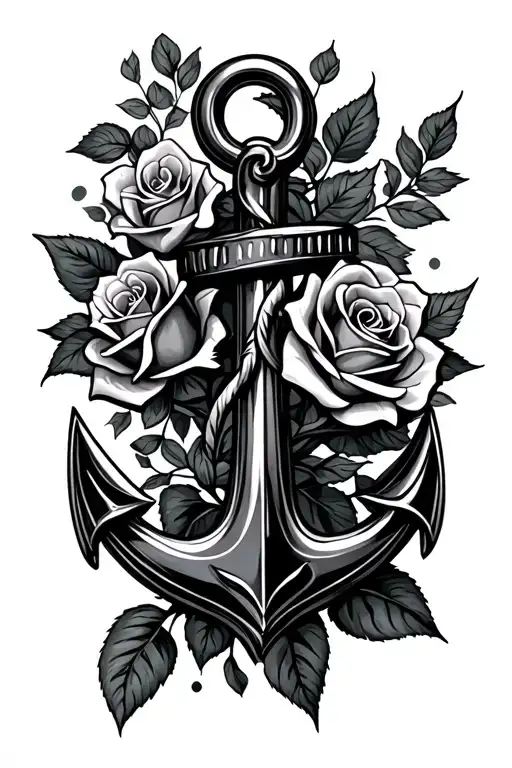 Anchor Roses Wrapped