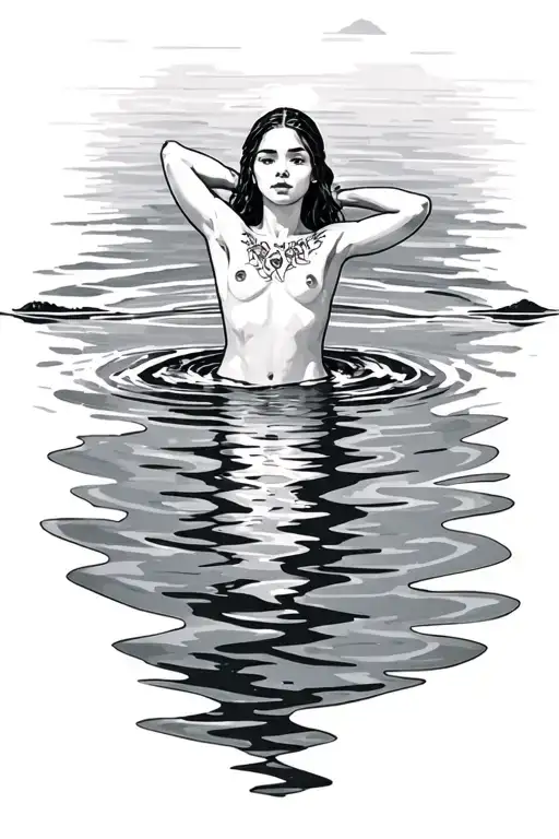 Swimmer In Water Of Lillie's