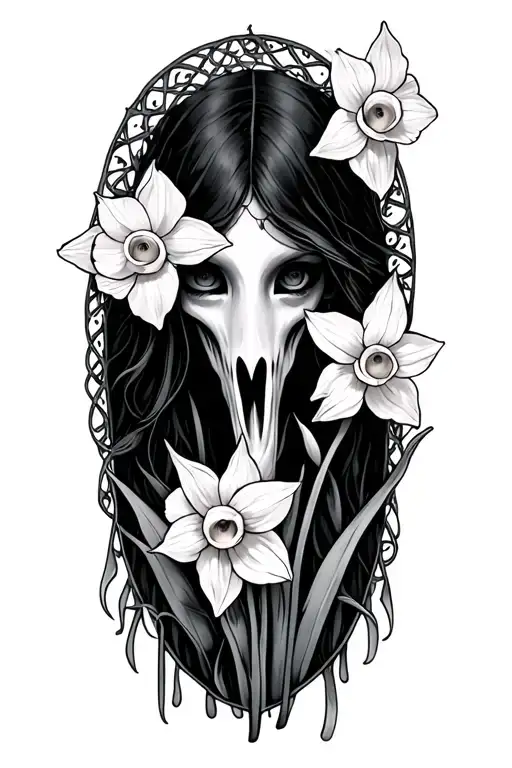 Mari Lwyd Daffodils In Veil