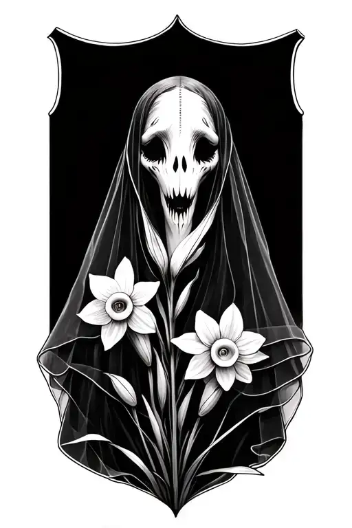 Mari Lwyd Daffodils In Veil