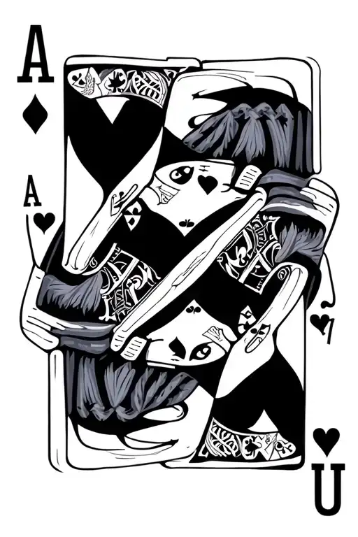 Fanned Jack Queen King Ace Cards Arranged
