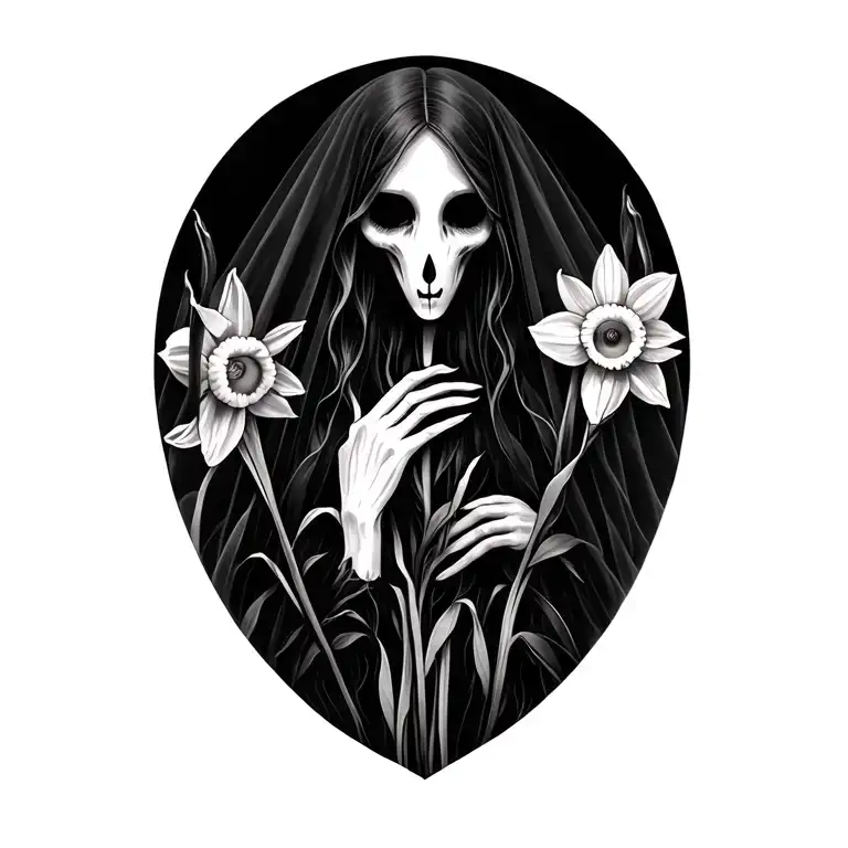 Mari Lwyd Daffodils In Veil