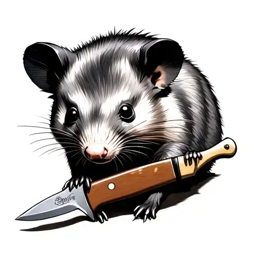 Possum With A Knife