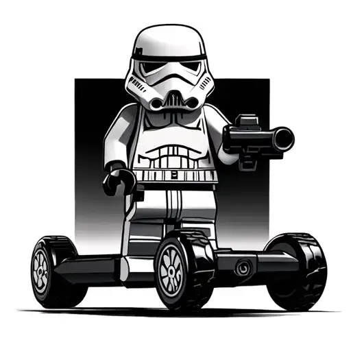 Lego Stormtrooper Riding A Hoverboard