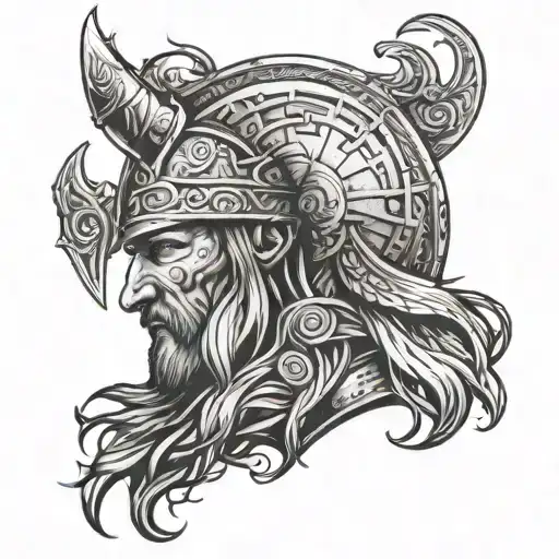 Wikinger Tattoo Design