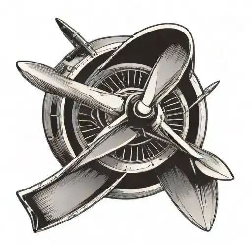 Airplane Propeller With Airplane Instruments