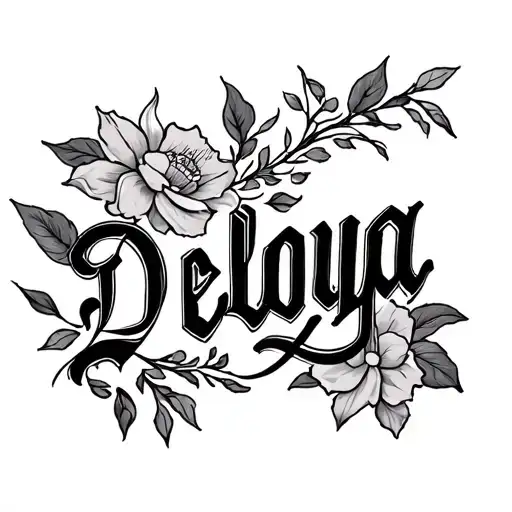 Outside Forearm Tattoo Last Name Deloya In Calligraphy