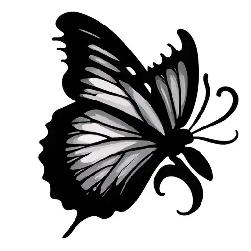 Silhouette Tattoo Semi Colon Butterfly With Cross Tattoo Minimalist