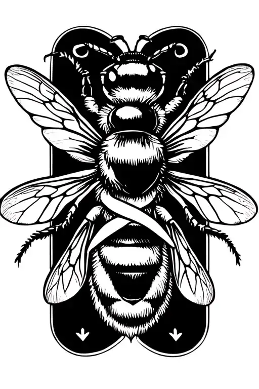 Bee With Sexual Abuse Survivor Symbol Intertwined