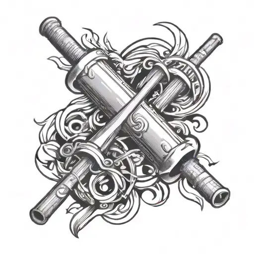 Two Intersecting Sticks Of Dynamite
