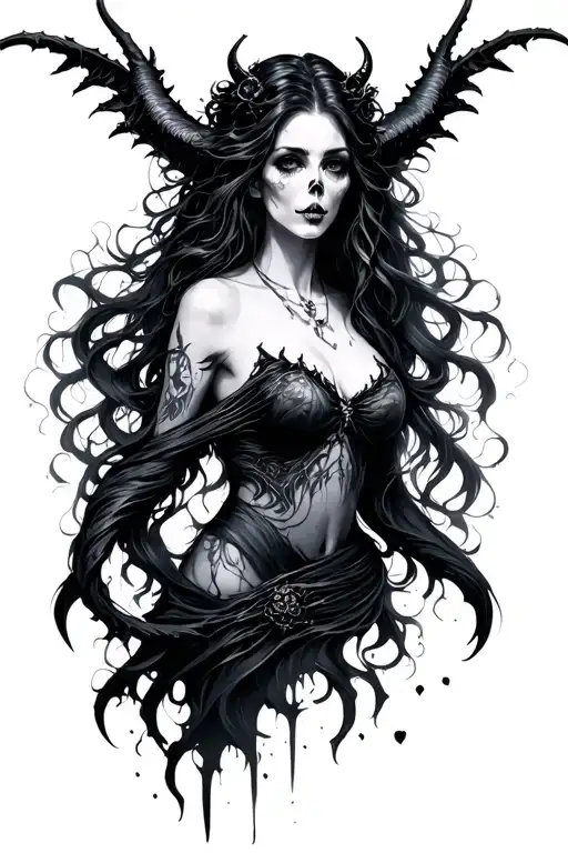 Death Demons Beautiful Woman