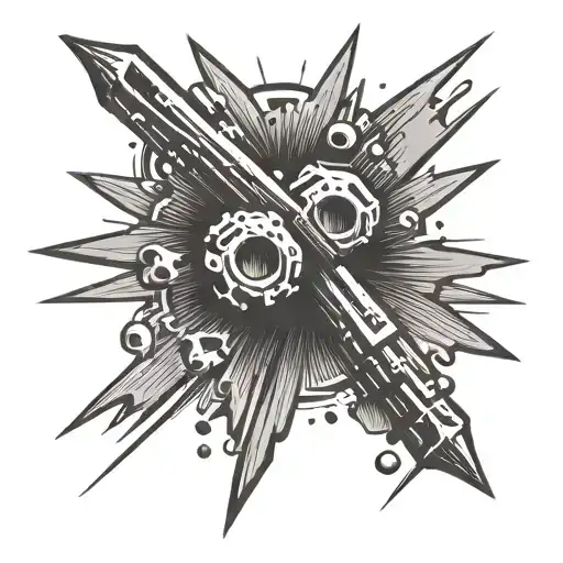 Two Intersecting Sticks Of Dynamite Explosion