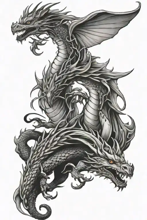 Dragon And Unicorn And Phonix