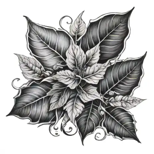 Laquisha With Leaves Around It