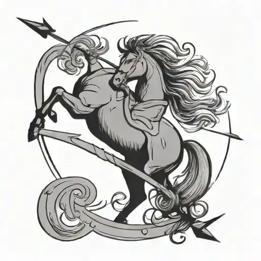Minimalist Sagittarius Zodiac Sign
