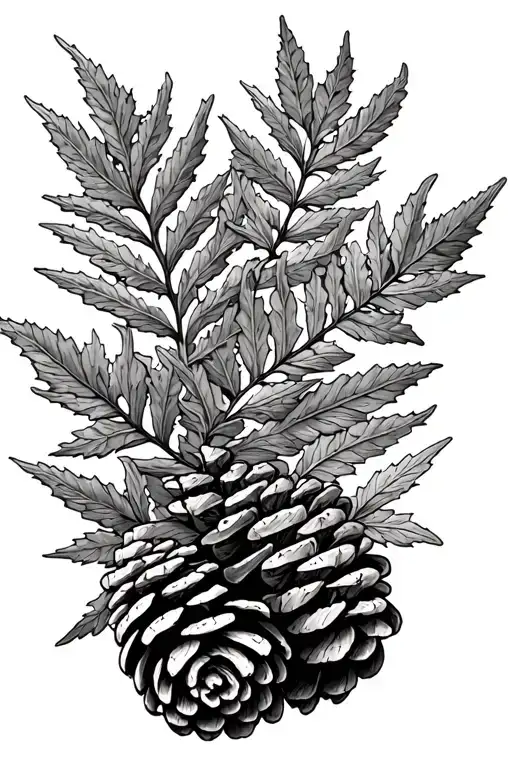 Mugwort Leaves Cedar Leaves Willow Leaves Twisted With Pine Cones