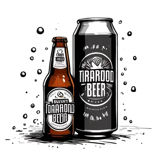 Beer Can And Beer Bottle Without Label