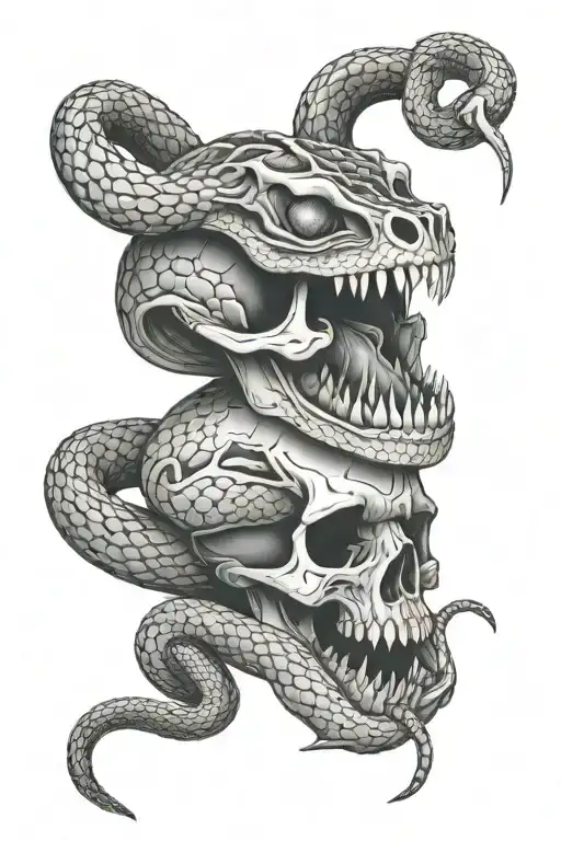 Snake With A Skull
