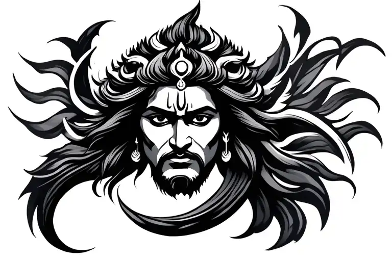 Concept Tattoo With Shiva Trishul