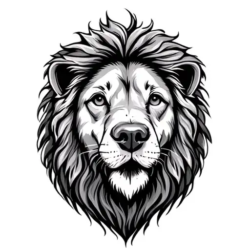 Small Outline Of A Dog Wearing Lion Hair