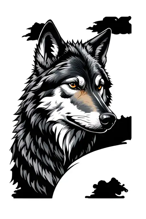 Wolf With Folded Paws