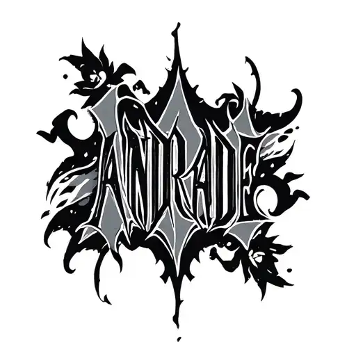 Andrade Negative Lettering Gothic