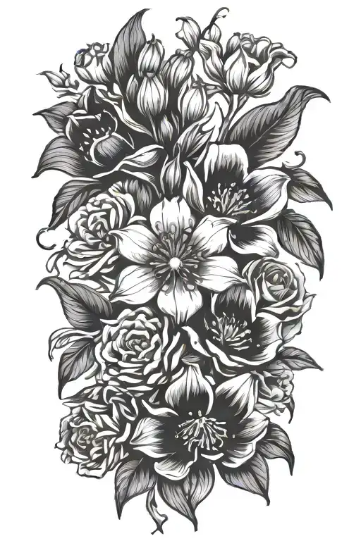 August March May Birth Flower Bouquet