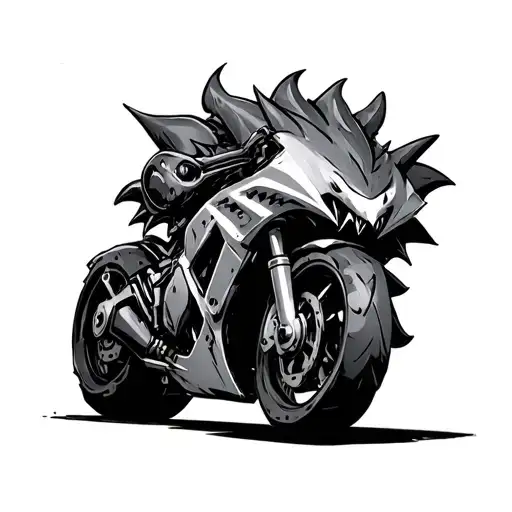 Gengar With Motorcycle Gears