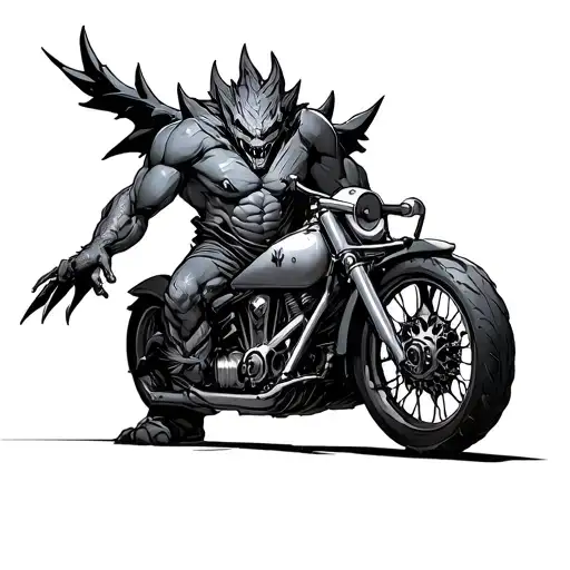 Gengar And Beneath Him Motorcycle Gears