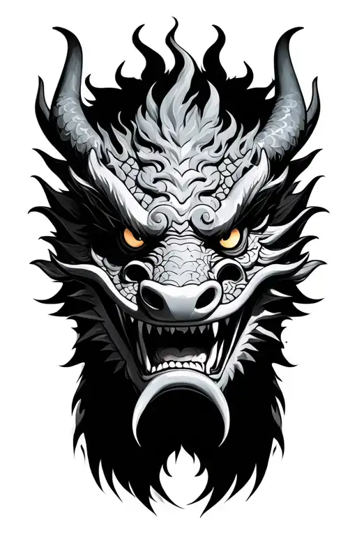 Cancer Year Of The Dragon Japanese Oni Mask